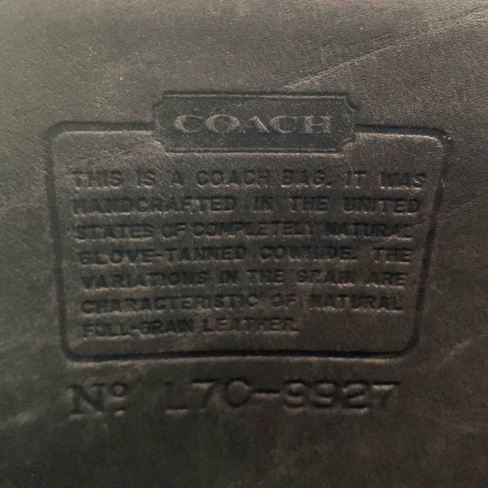 Coach Vintage Black Leather Shoulder Bag - Picture 5 of 10
